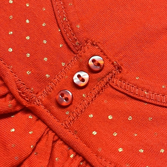 Poof - Red/ Metallic Gold Polka Dot Tank Top - Picture 3 of 3